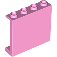 Lego Panel 1 x 4 x 3 [Side Supports / Hollow Studs] / Bright Pink