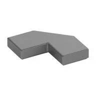 Tile Special 2 x 2 Corner with Cut Corner - Facet / Metallic Silver