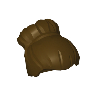 Lego Hair Large High Bun / Dark Brown