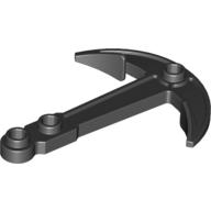 Lego Boat, Anchor - Two Top Holes / Black