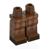 Hips and Reddish Brown Legs with Medium Nougat Plaid Decorations, Dark Brown Shoes Print / Reddish Brown
