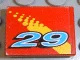 Tile 2 x 2 with Number 29 and Yellow Fade Pattern (Sticker) - Set 8829