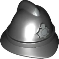 Helmet, Police with Silver Badge Print / Black