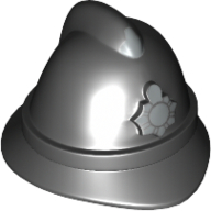 Lego Helmet, Police with Silver Badge Print / Black