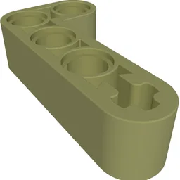Technic Beam 2 x 4 L-Shape Thick / Olive Green