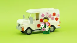Flowers delivery van
