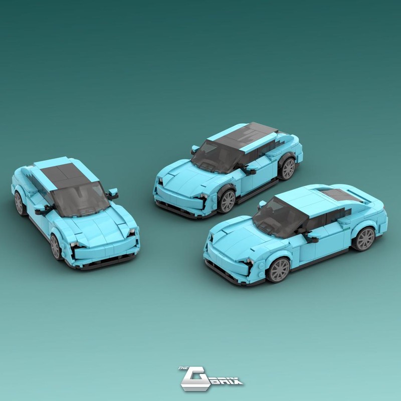 Lego Porsche Taycan 3in1 (Saloon, Cross Turismo, Sport Turismo) - Medium Azure