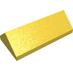 Brick Sloped 45° 2 x 4 Double / Yellow