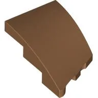 Brick Wedged, Curved 3 x 2 with Stud Notch Left / Medium Nougat