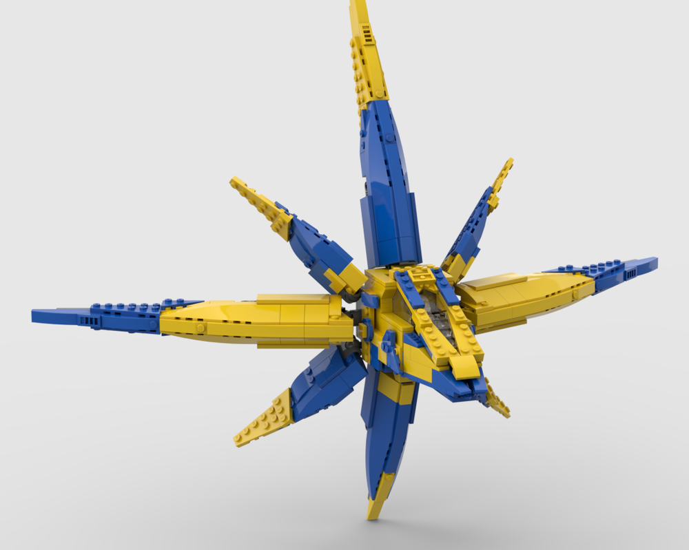 Lego UCS Marvel Nova Corp Starblaster Ship from Guardians of the Galaxy in Minifigure Scale