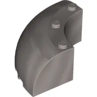 Brick Round Corner 6 x 6 x 2 / Flat Silver