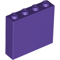Lego Brick 1 x 4 x 3 / Dark Purple