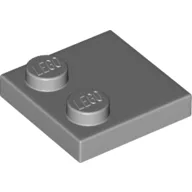 Plate Special 2 x 2 with Only 2 studs / Light Bluish Gray