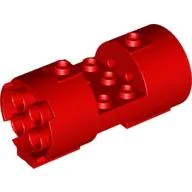 Cylinder 3 x 6 x 2 2/3 Horizontal Hollow Studs / Red