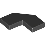 Tile Special 2 x 2 Corner with Cut Corner - Facet / Black