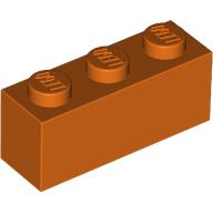 Lego Brick 1 x 3 / Reddish Orange