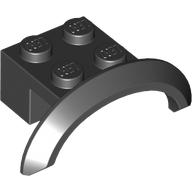 Lego Wheel Arch, Mudguard 4 x 2 1/2 x 1 / Black