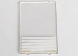 Glass for Window 1 x 4 x 5 with 5 White Stripes Pattern (Sticker) - Sets 1490 / 6380 / 6386 / 6393 / 6398 / Trans-Clear