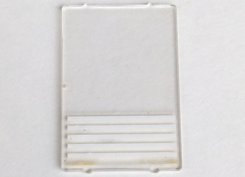 Lego Glass for Window 1 x 4 x 5 with 5 White Stripes Pattern (Sticker) - Sets 1490 / 6380 / 6386 / 6393 / 6398 / Trans-Clear