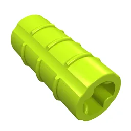 Technic Axle Connector Ridged [with x Hole x Orientation] / Lime