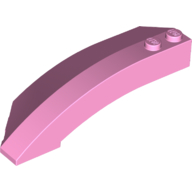 Lego Brick Wedged, Curved 8 x 3 x 2 Open Right / Bright Pink