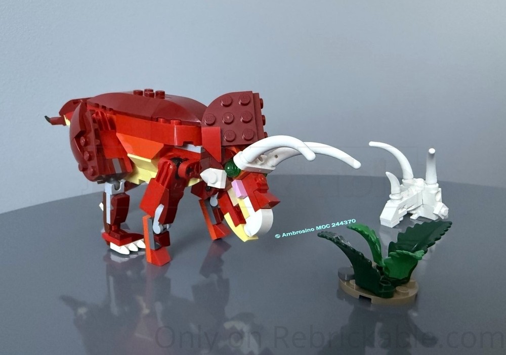 Lego 31379 Triceratops horridus (accurate, minifig scale)