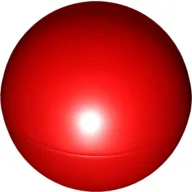 Ball, Hard Plastic, 51mm (approx. 6 studs diameter) / Red