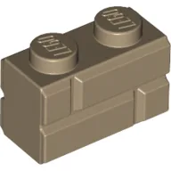 Brick Special 1 x 2 with Masonry Brick Profile / Dark Tan
