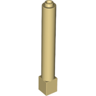 Lego Support Round 1 x 1 x 6 Solid Pillar / Tan