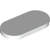 Lego Tile Round 2 x 4 / White