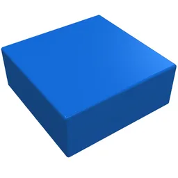 Tile 1 x 1 without Groove / Blue