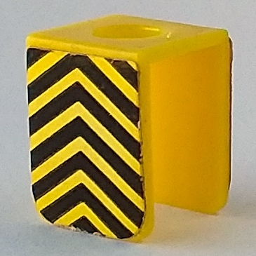 Lego Minifigure Vest with Black Upward Chevrons Pattern on Both Sides (Stickers)