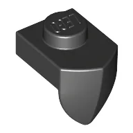 Plate Special 1 x 1 with Vertical Tooth / Black