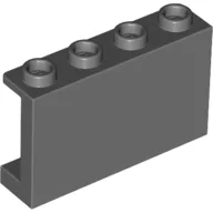 Panel 1 x 4 x 2 with Side Supports - Hollow Studs / Dark Bluish Gray