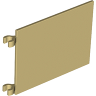 Lego Flag 6 x 4 with U-Clips / Tan