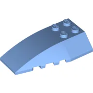 Brick Wedged, Curved 6 x 4 Triple / Medium Blue