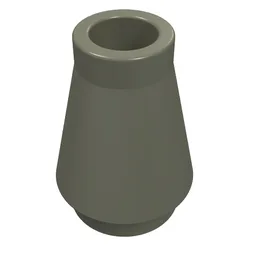 Cone 1 x 1 [No Top Groove] / Dark Gray