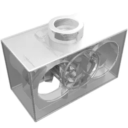 Technic Brick 1 x 2 [2 Pin Holes] / Trans-Clear