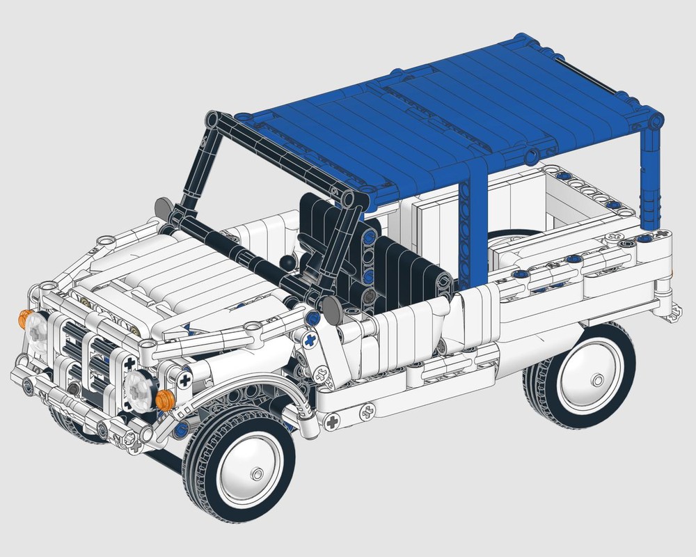 Lego Citroen Mehari White with Blue Roof