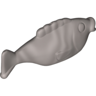 Lego Duplo Animal Fish with Thick Tail and Small Tail Fin / Flat Silver