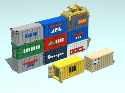 Shipping Container Collection - 20 ft - 16 studs long x 6 studs wide