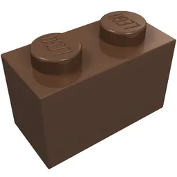 Brick 1 x 2 / Brown