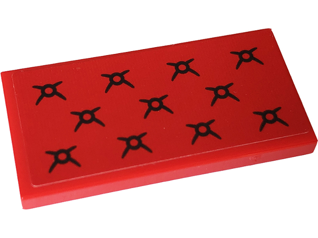 Lego Tile, Modified 2 x 4 Inverted with Cushion with Black Buttons Pattern (Sticker) - Set 76409