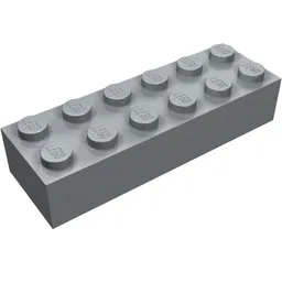 Brick 2 x 6 / Pearl Light Gray