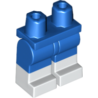 Lego Hips with Blue Legs and White Boots Pattern / Blue