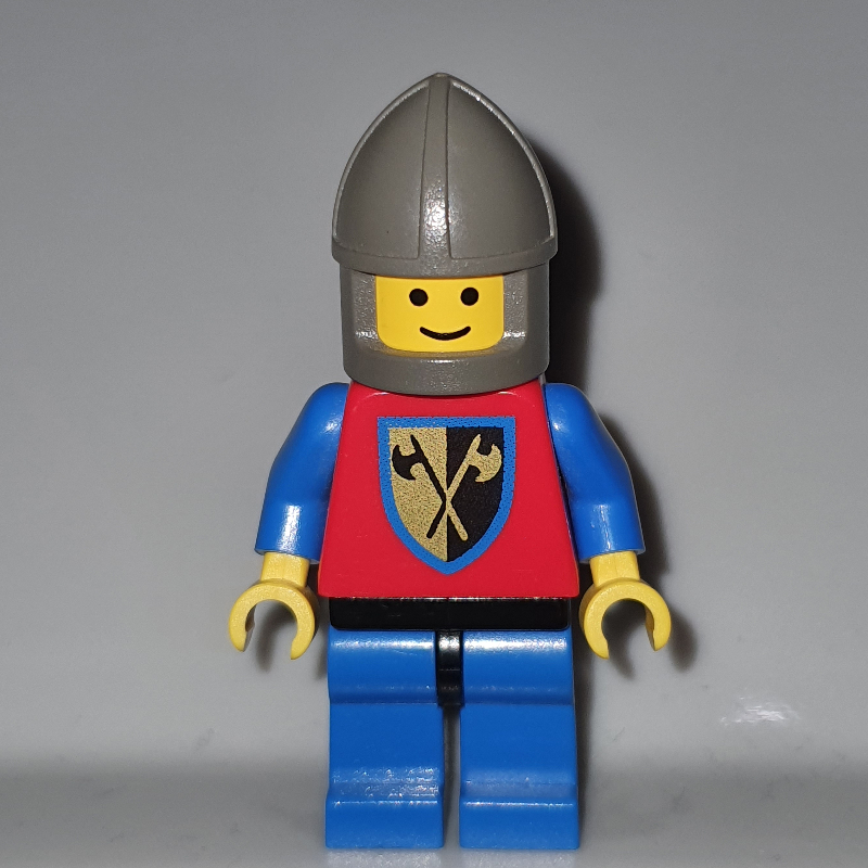 Lego Knight (Crusader Axe) - Blue Legs, Chin-Guard