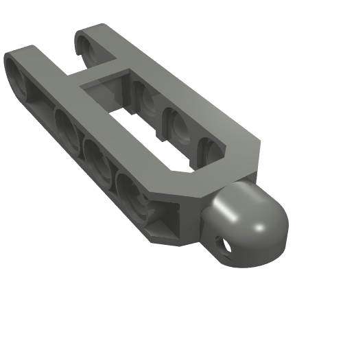 Lego Technic Steering Arm 6.5 x 2 with Towball Socket Rounded, Chamfered / Dark Bluish Gray
