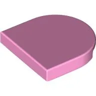 Tile Round 2 x 2 Half Circle / Bright Pink