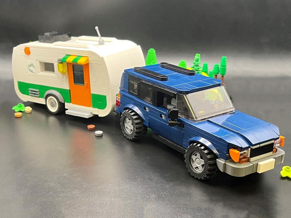 Lego 1990s Toy Land Cruiser with Pull Behind Camper