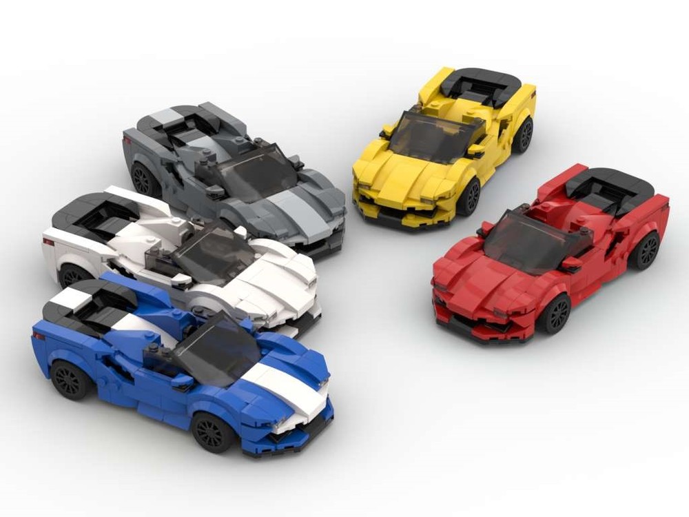 Lego Prancing Horse SF90 Spider - Set of Five Colors - 8 Stud Speed Champions